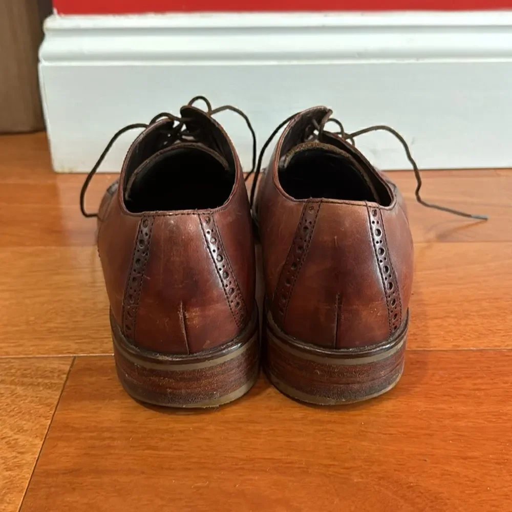Cole Haan Men's Oxfords Lenox Hill Cap‎ Toe Brown Leather C10155 size 11M